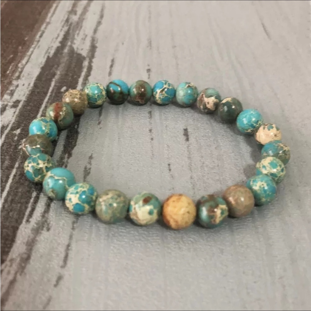 Set of picture jasper and emperor Jasper bracelets - Picture 5 of 6